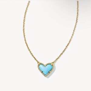 Kendra Scott Gold and Turquoise Heart Necklace